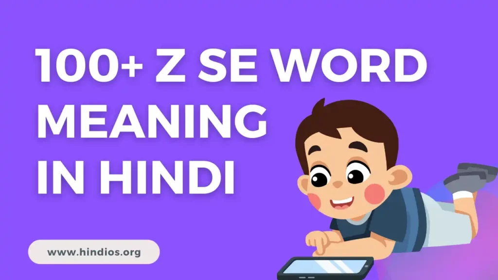 Z Se Word Meaning in Hindi